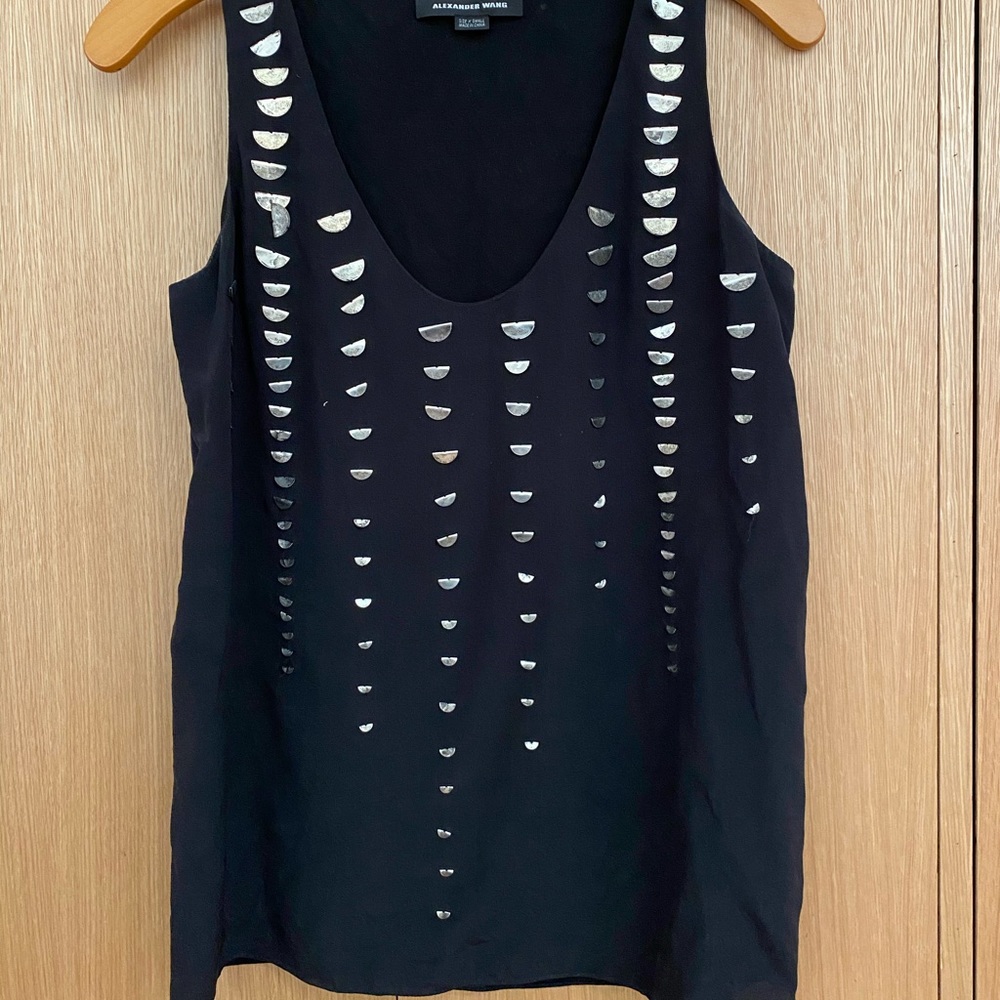 Vintage Alexander Wang Metal Stud Blouse